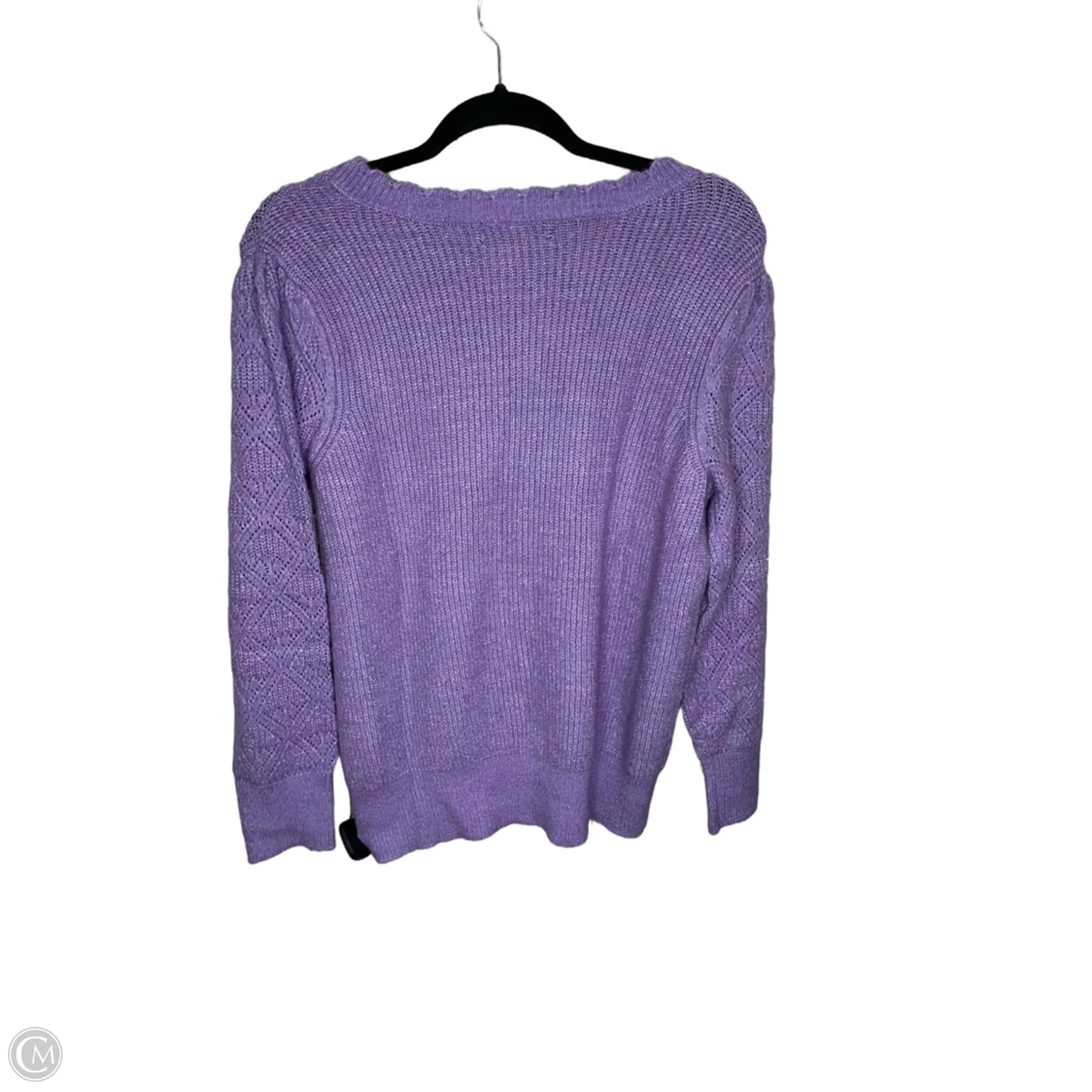 Sweater By Liz Claiborne In Purple, Size: L
