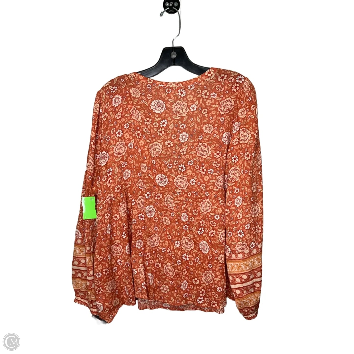 Top Long Sleeve By Lucky Brand In Floral Print, Size: Xl