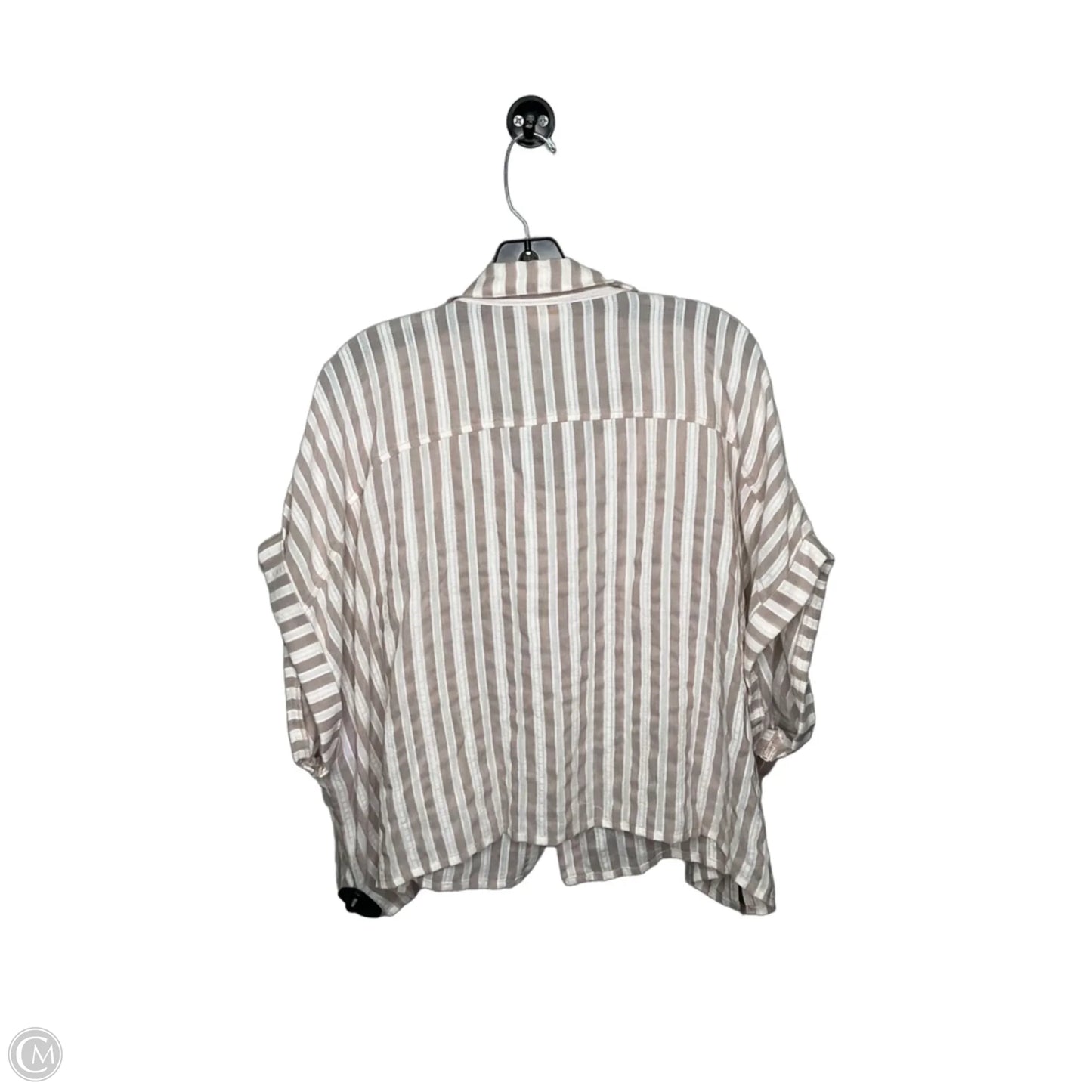 Top Short Sleeve By Arula In Striped Pattern, Size: 1x