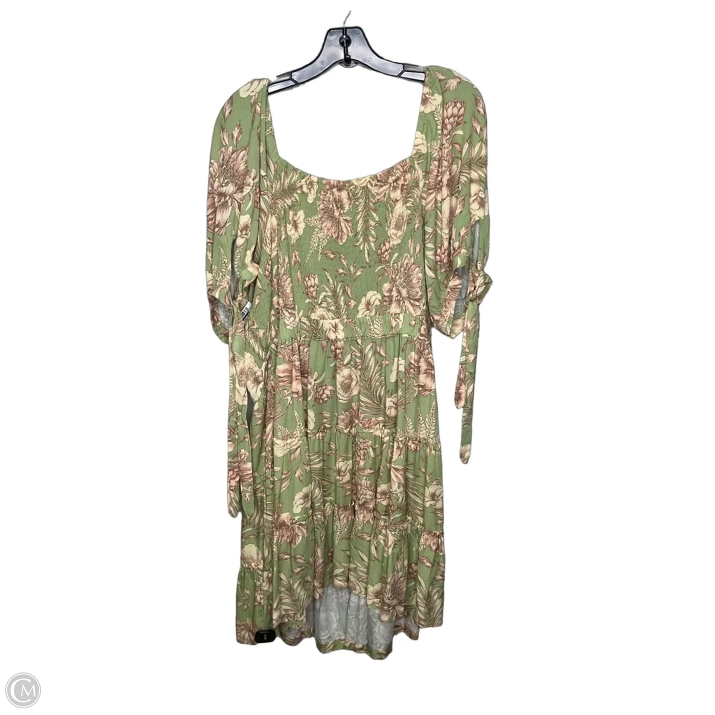 Dress Casual Midi By Agua Bendita In Floral Print, Size: 1x
