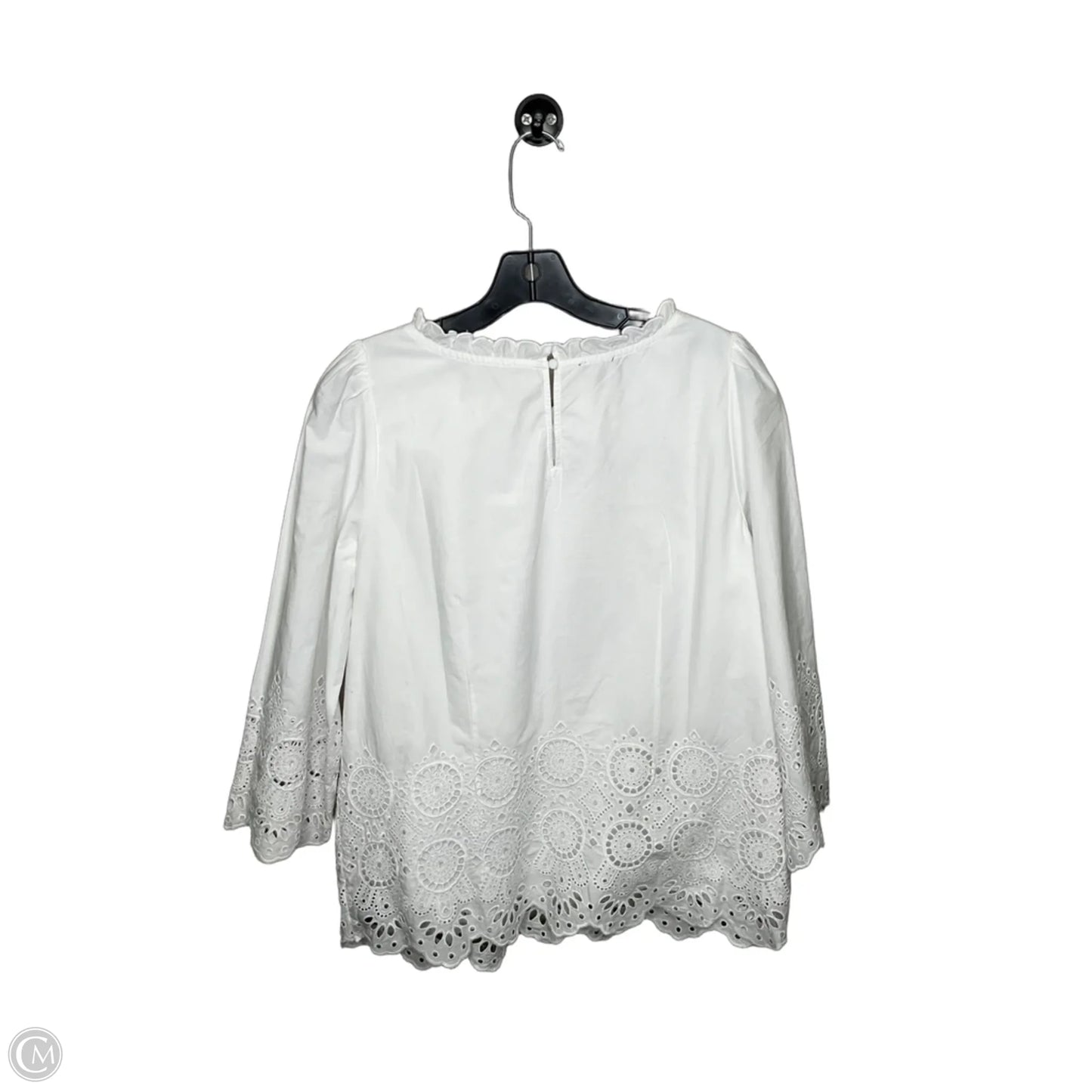 Top 3/4 Sleeve By Talbots In White, Size: M