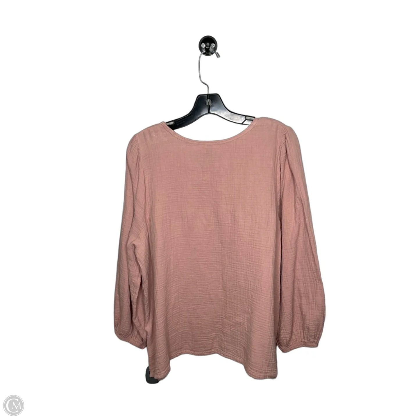 Top 3/4 Sleeve By Universal Thread In Pink, Size: 2x