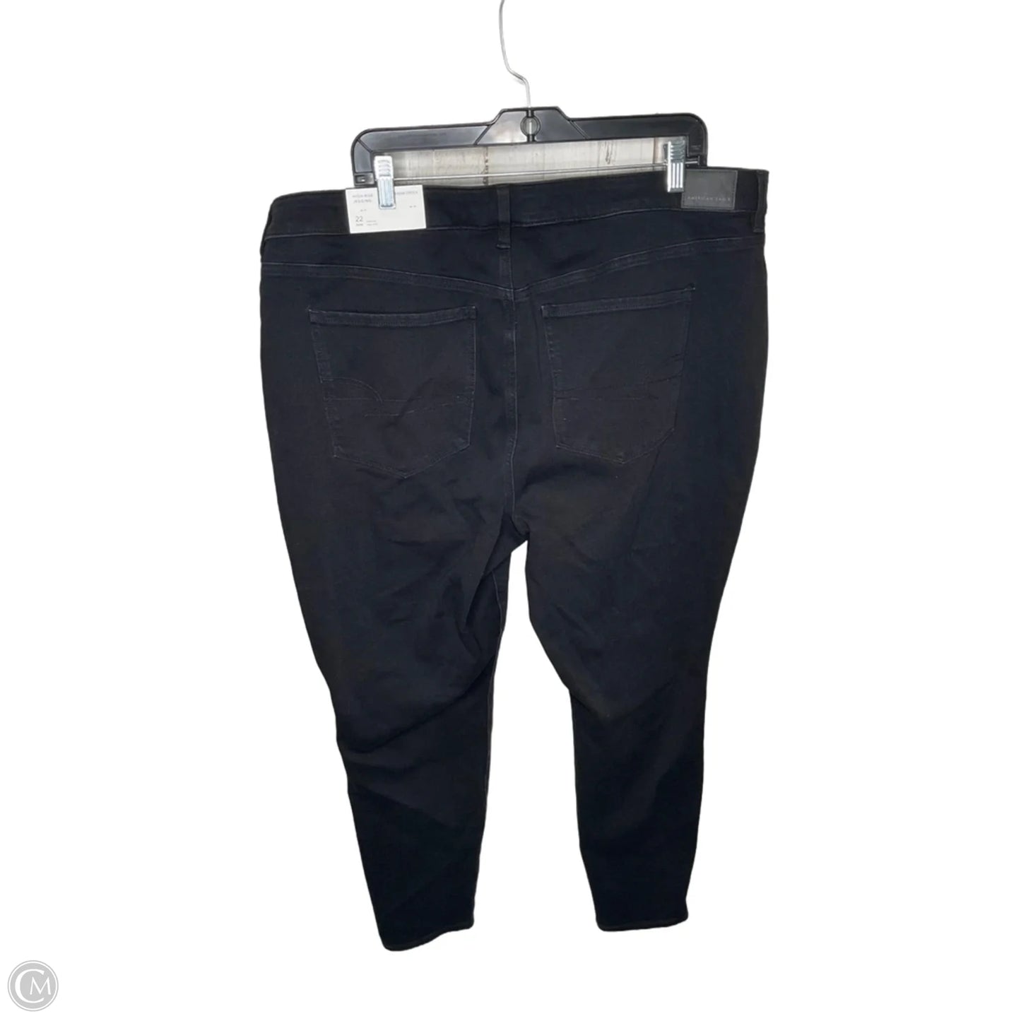 Jeans Straight By American Eagle In Black, Size: 22