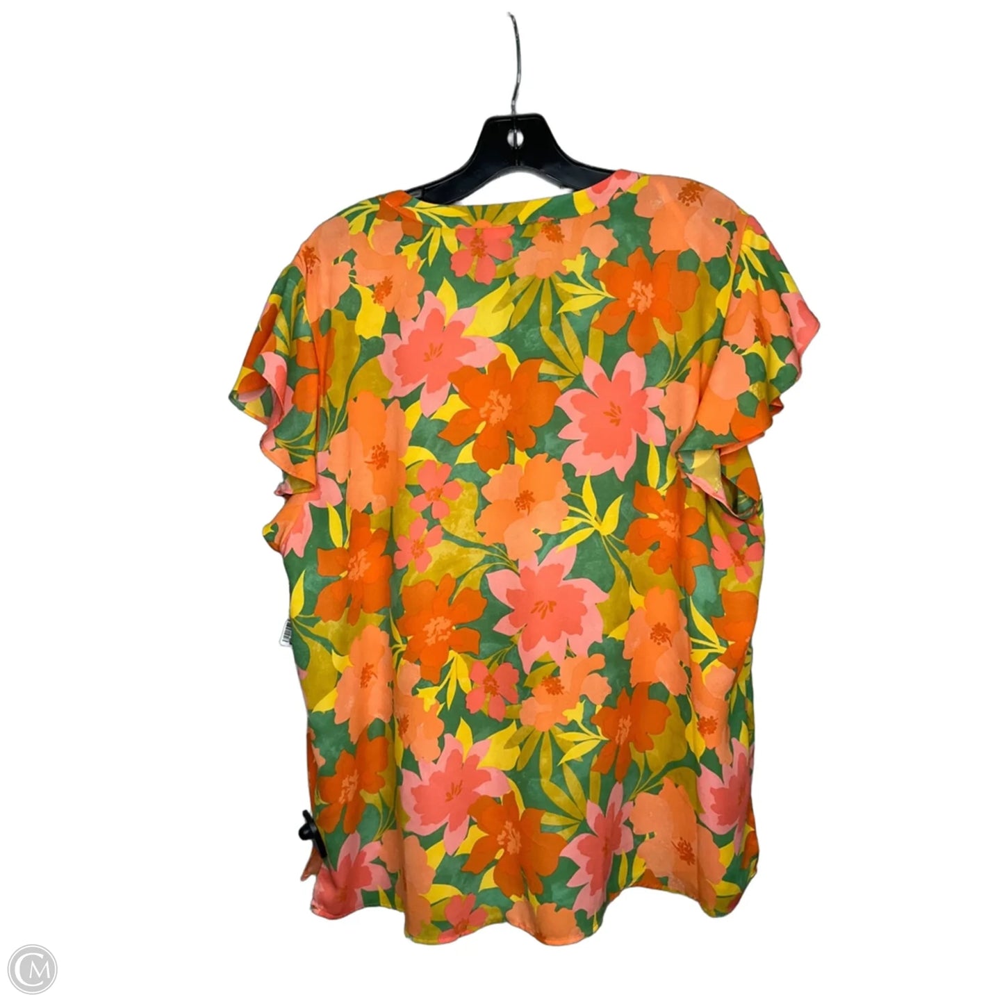 Top Short Sleeve By Dr2 In Floral Print, Size: 2x