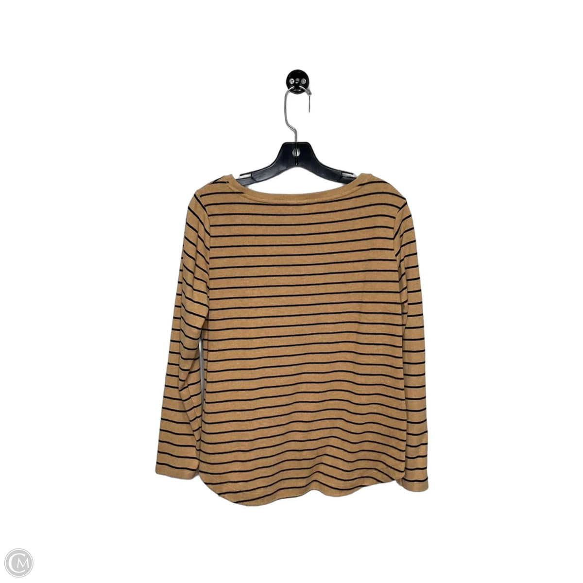 Top Long Sleeve By Lands End In Striped Pattern, Size: M