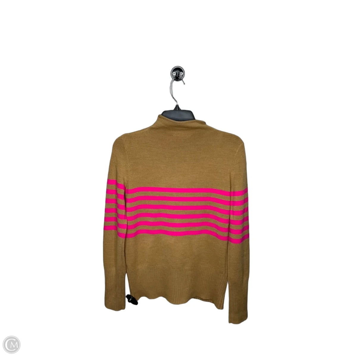 Top Long Sleeve By French Connection In Brown & Pink, Size: S