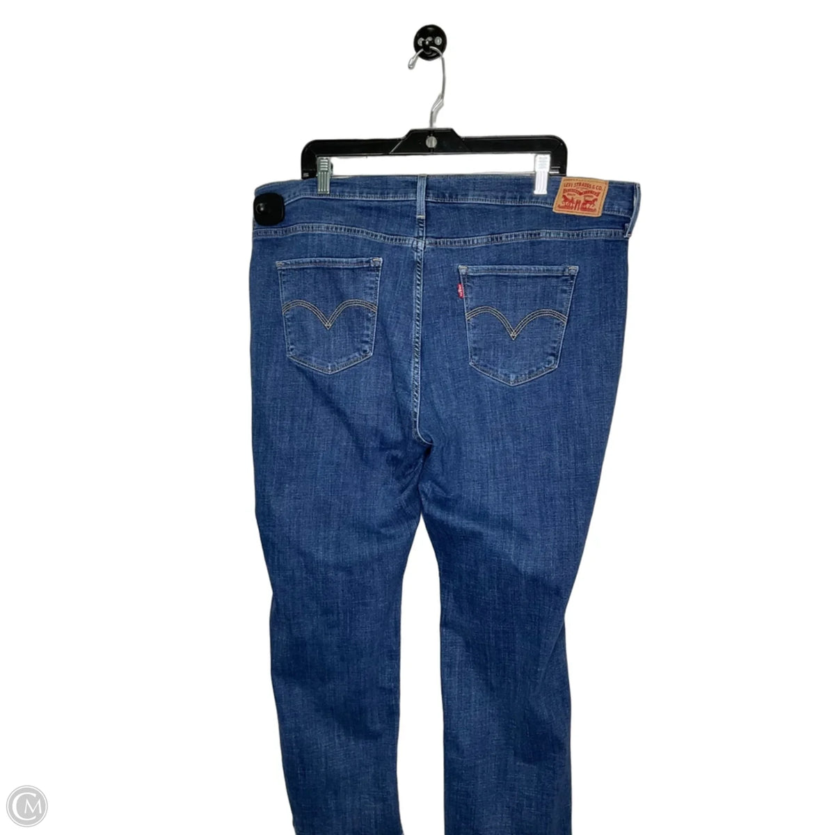 Jeans Straight By Levis In Blue Denim, Size: 20