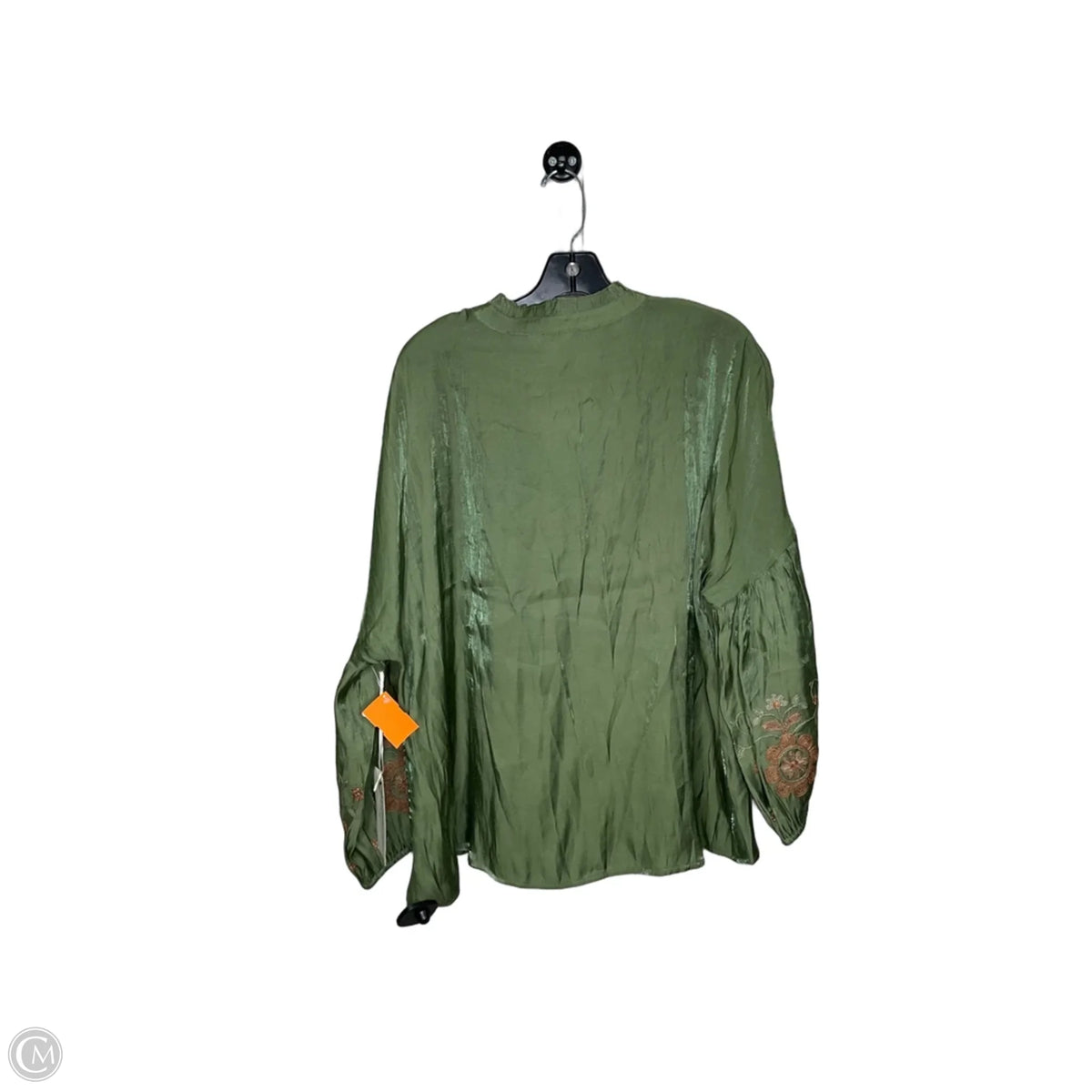 Top Long Sleeve By Cato In Green, Size: Xl