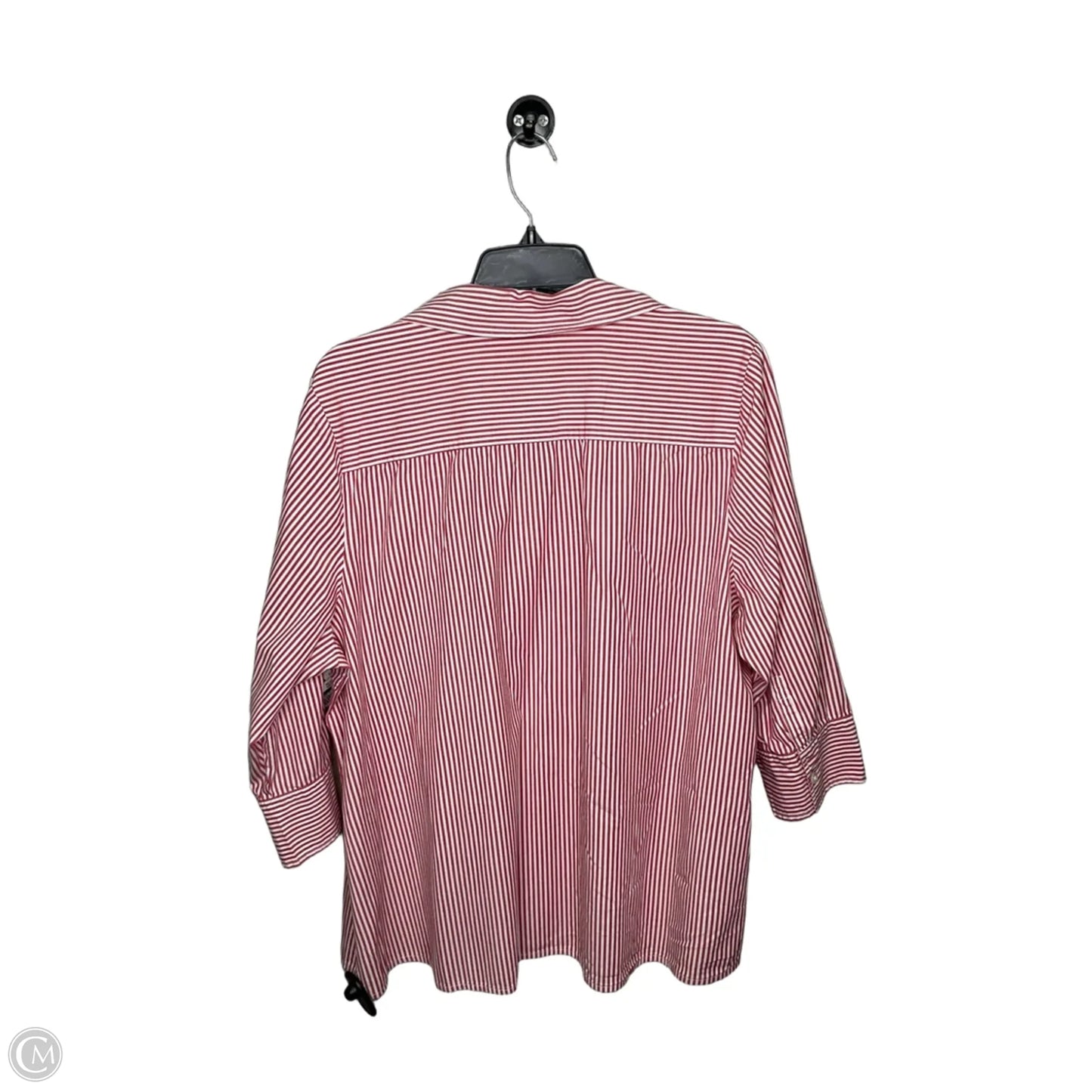 Top 3/4 Sleeve By Kim Rogers In Striped Pattern, Size: 1x