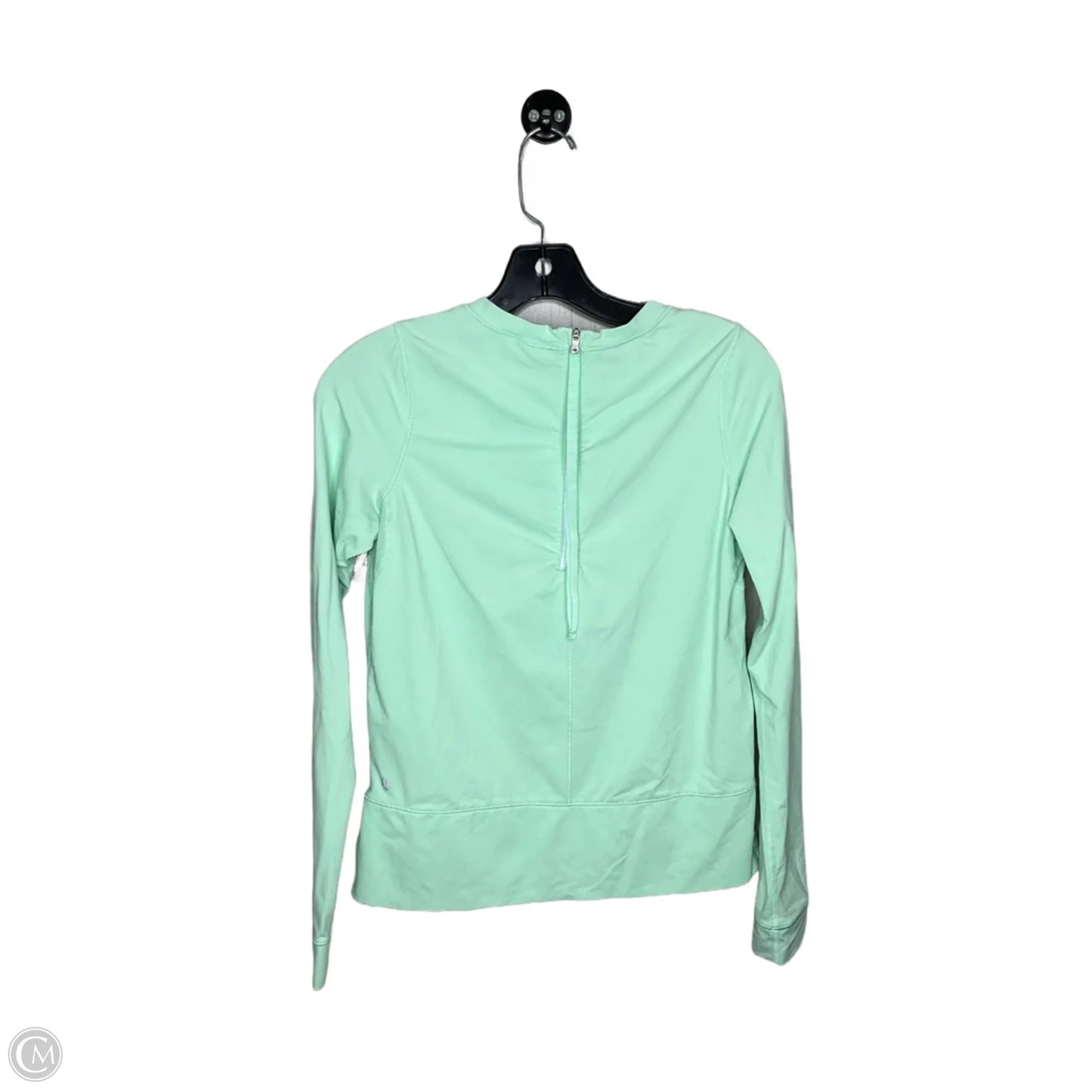Athletic Top Long Sleeve Crewneck By Lululemon In Green, Size: 4