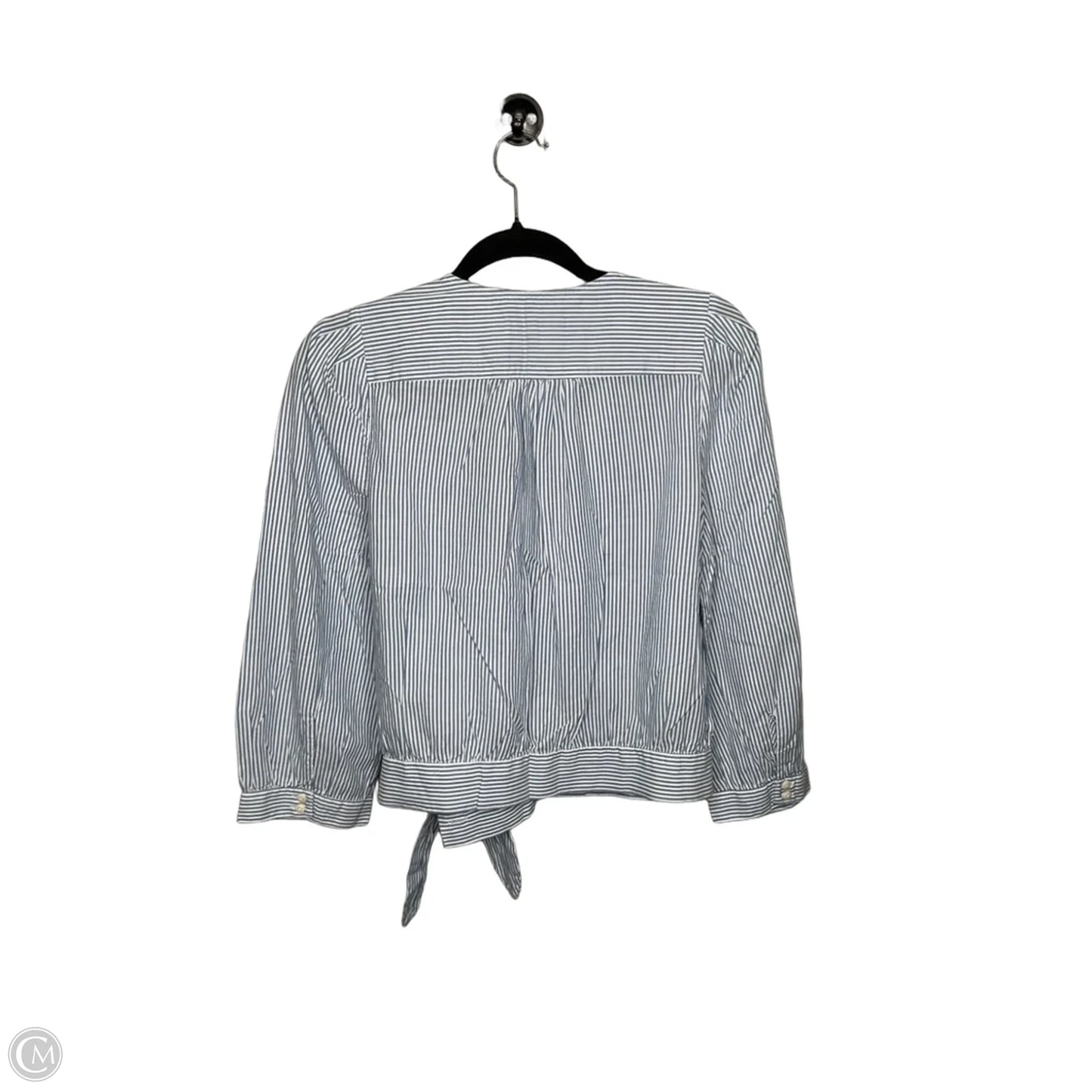 Blouse 3/4 Sleeve By Madewell In Striped Pattern, Size: L