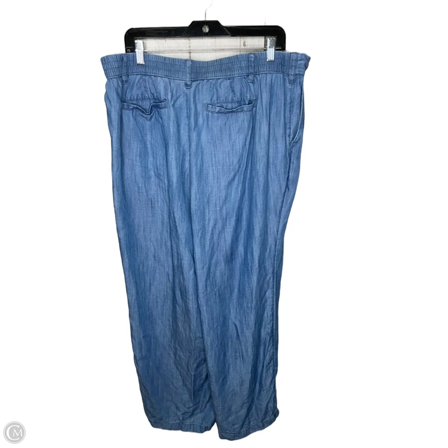 Pants Cropped By Lands End In Blue, Size: 18