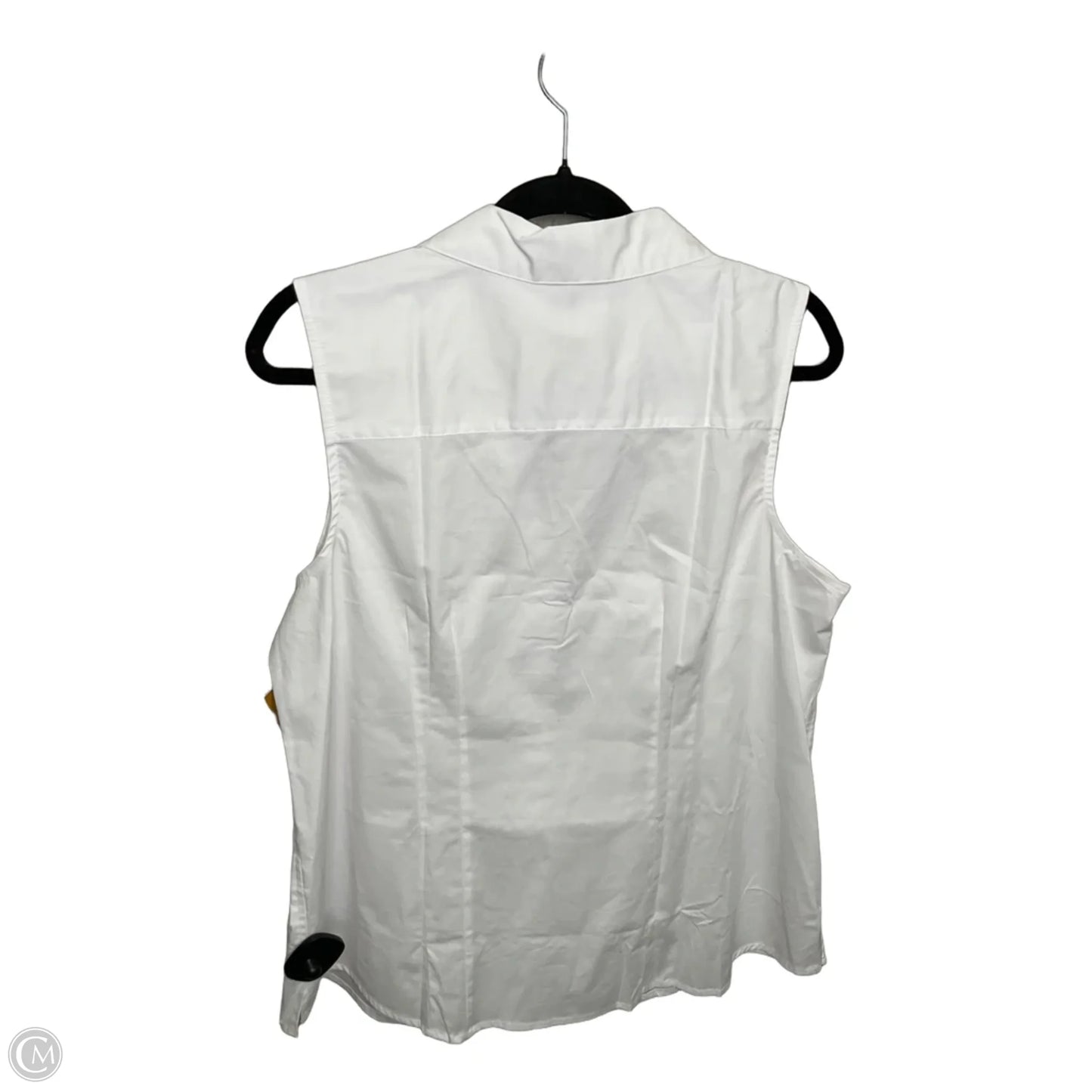 Top Sleeveless By Croft And Barrow In White, Size: L