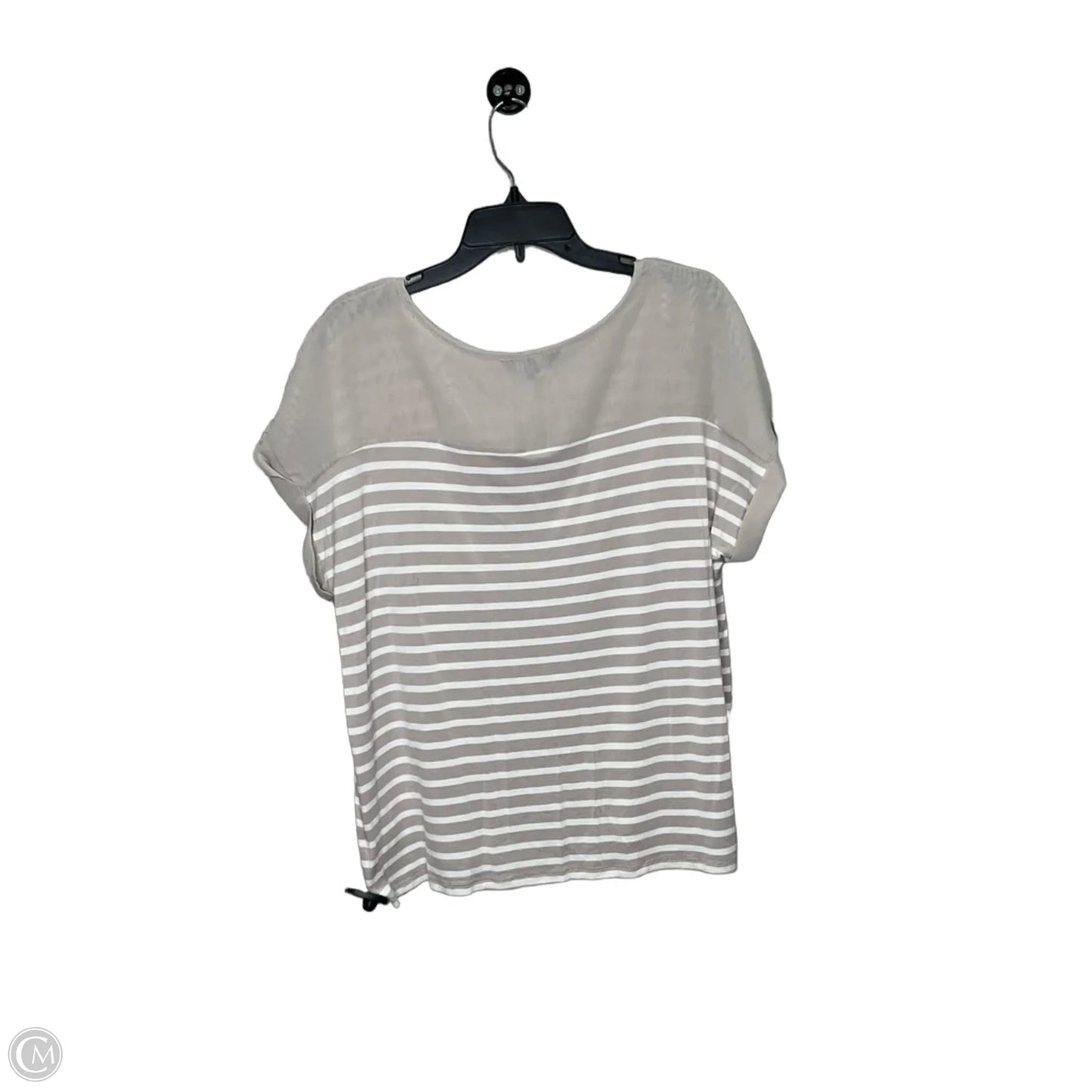 Top Short Sleeve By Christian Siriano In Striped Pattern, Size: Xl