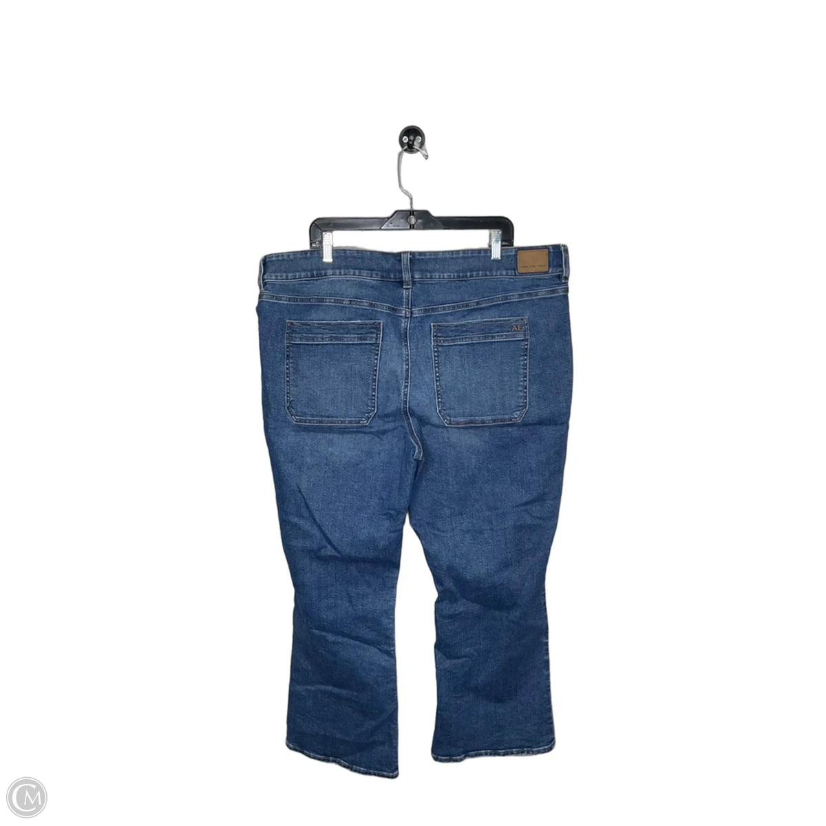 Jeans Straight By American Eagle In Blue Denim, Size: 22