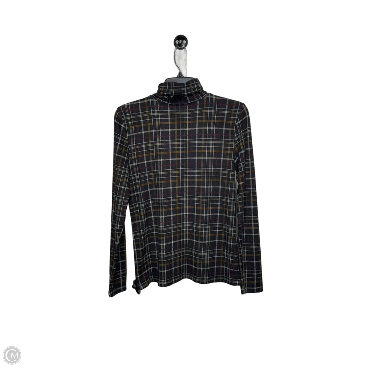 Top Long Sleeve By Ann Taylor In Plaid Pattern, Size: S