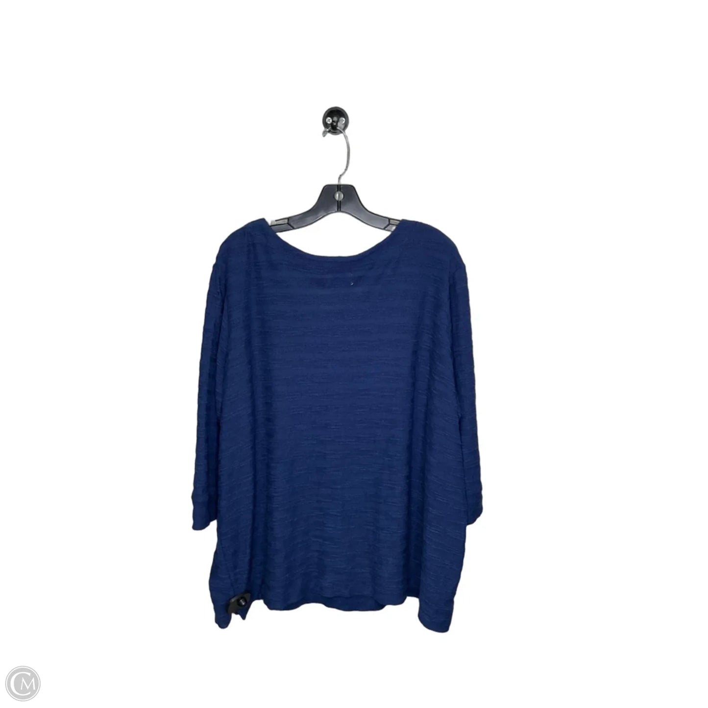 Top Short Sleeve By Croft And Barrow In Blue, Size: 2x