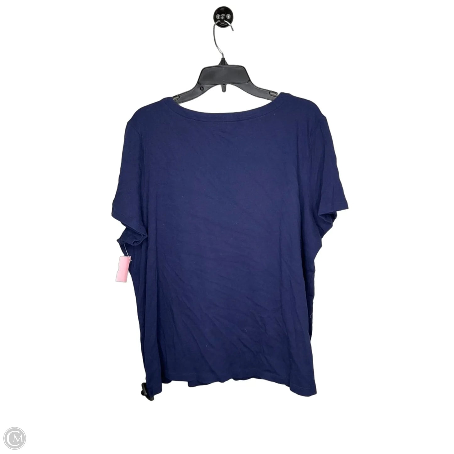 Top Short Sleeve By Kim Rogers In Navy, Size: 2x