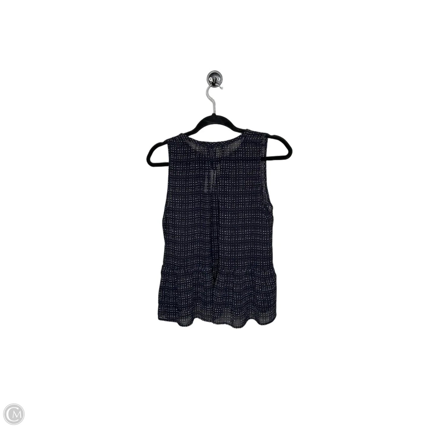 Top Sleeveless By Loft In Blue & White, Size: S
