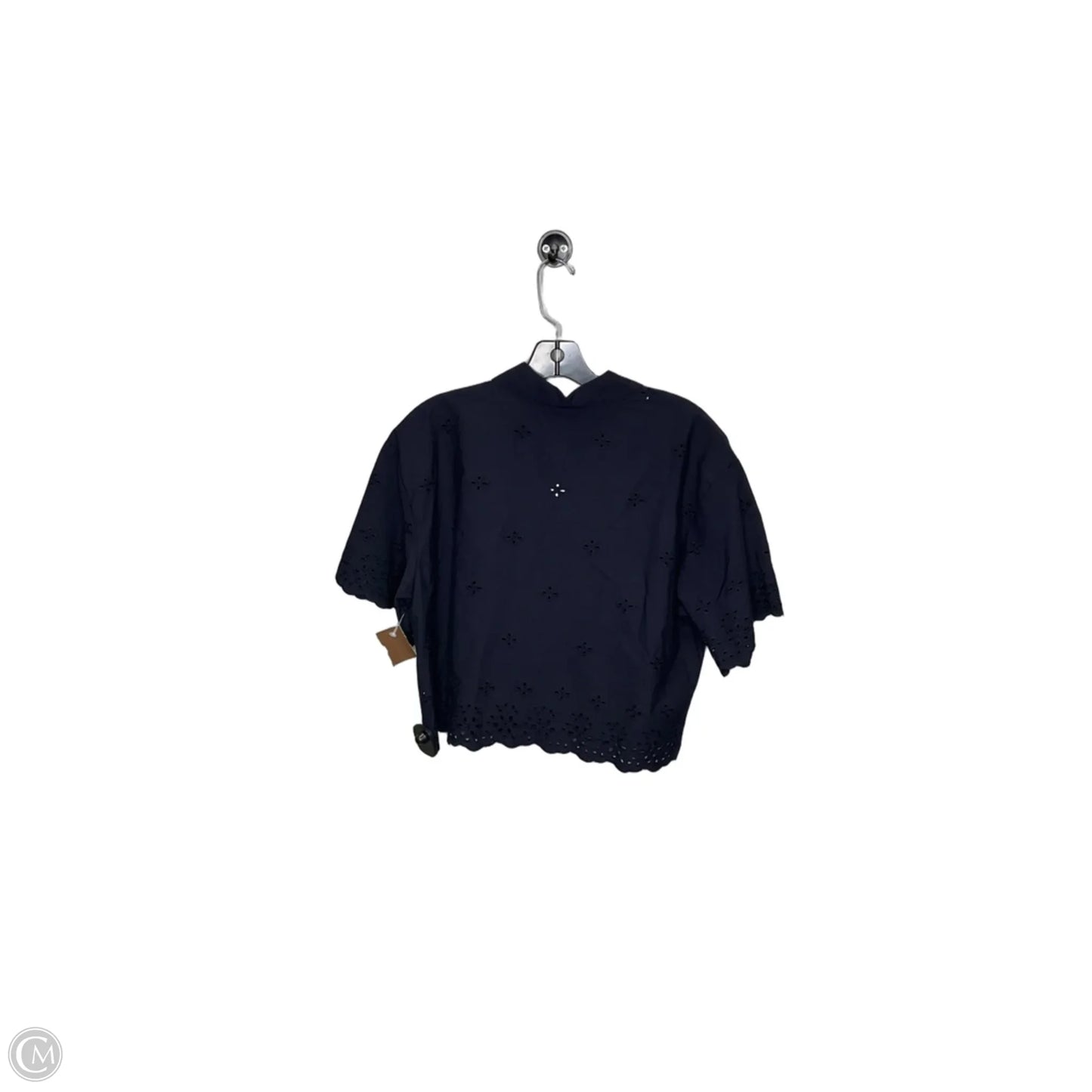 Top Short Sleeve By Free Assembly In Navy, Size: M