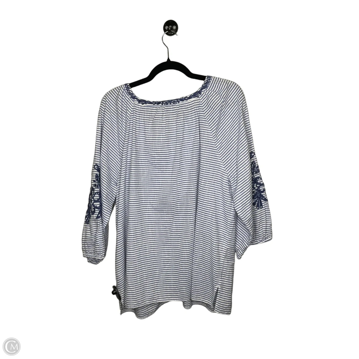 Top Long Sleeve By Talbots In Blue, Size: 1x