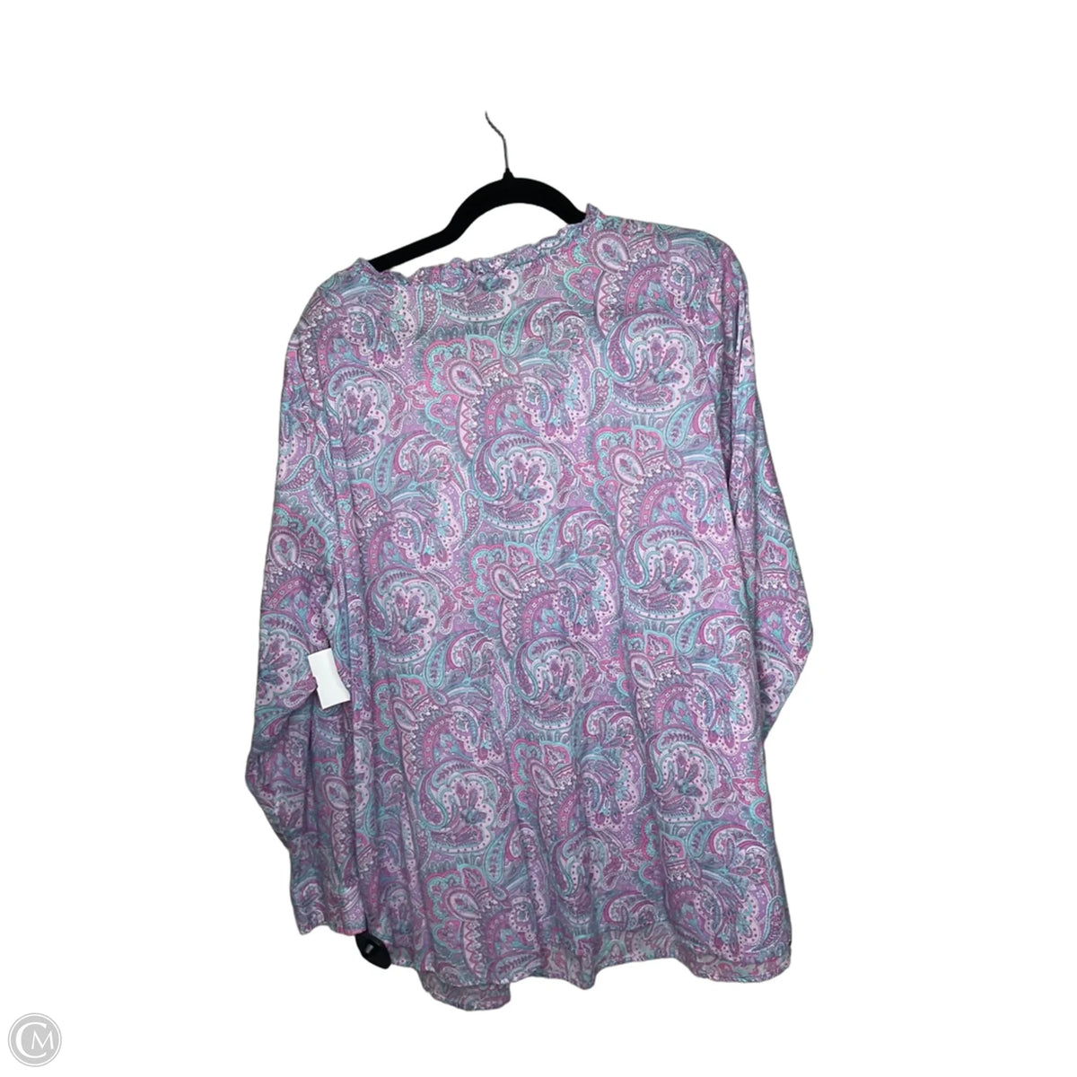 Top Long Sleeve By Talbots In Purple, Size: 2x