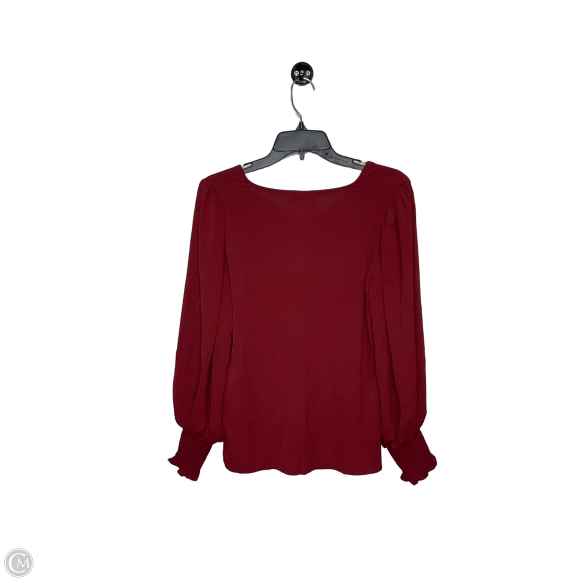 Top Long Sleeve By Cece In Maroon, Size: S