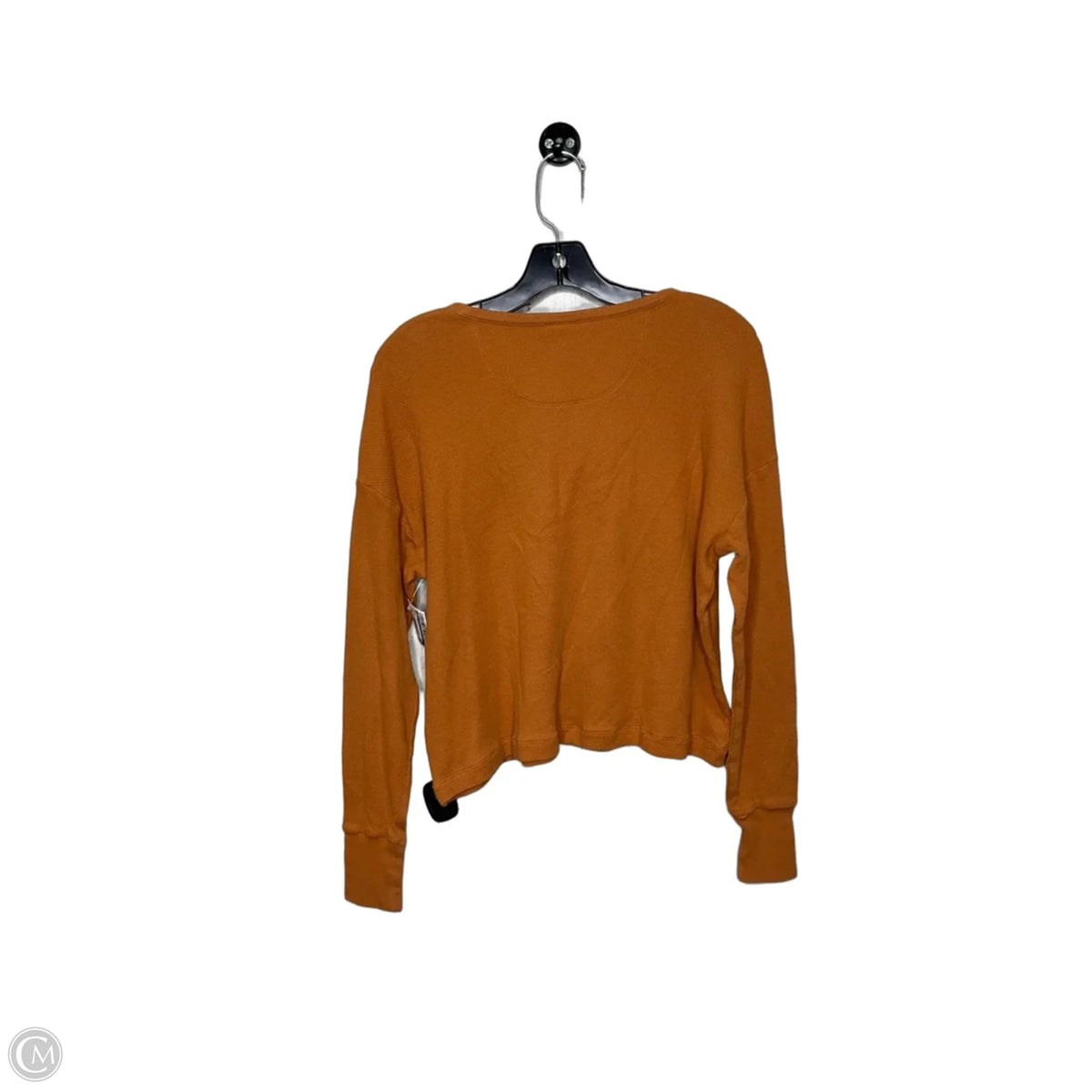 Top Long Sleeve Basic By Cabi In Orange, Size: S