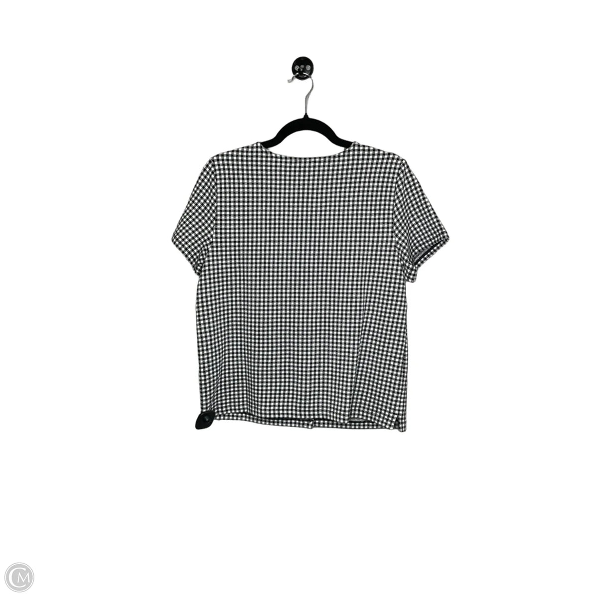 Top Short Sleeve By Talbots In Black & White, Size: S