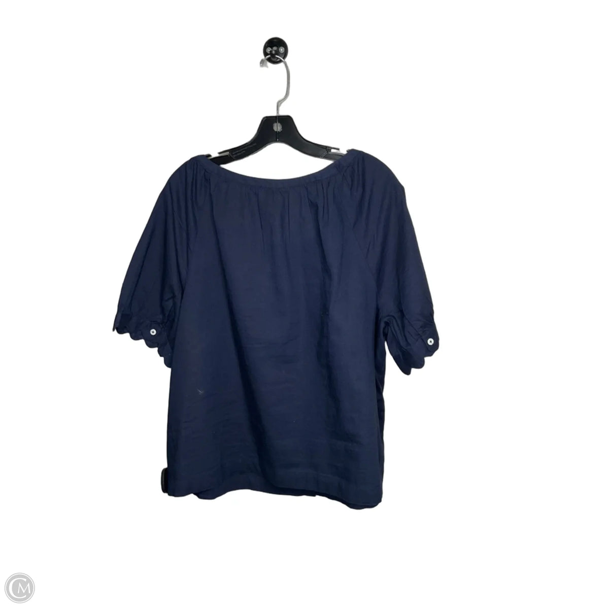 Top Short Sleeve By Talbots In Navy, Size: 1x