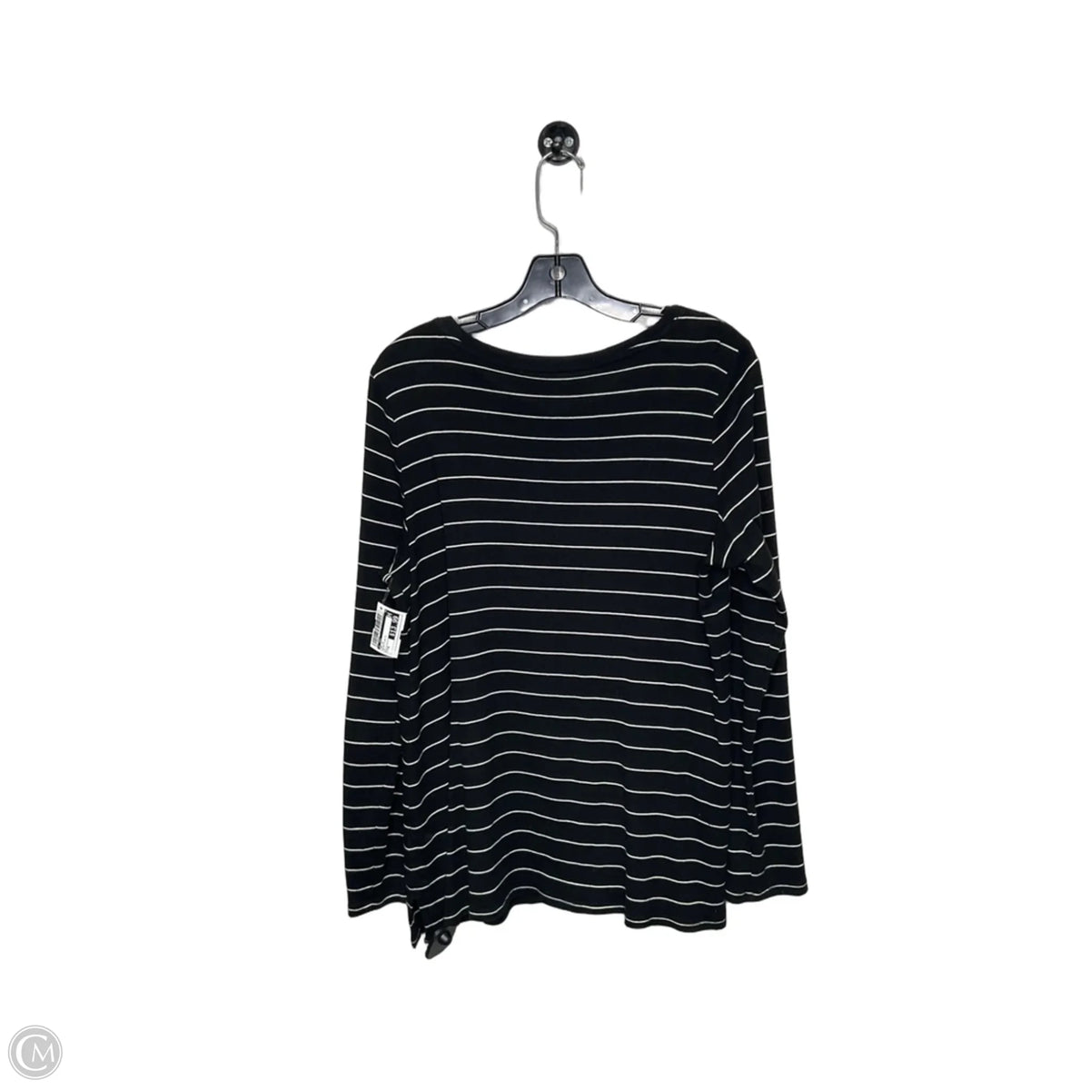 Top Long Sleeve By J. Jill In Black & White, Size: M