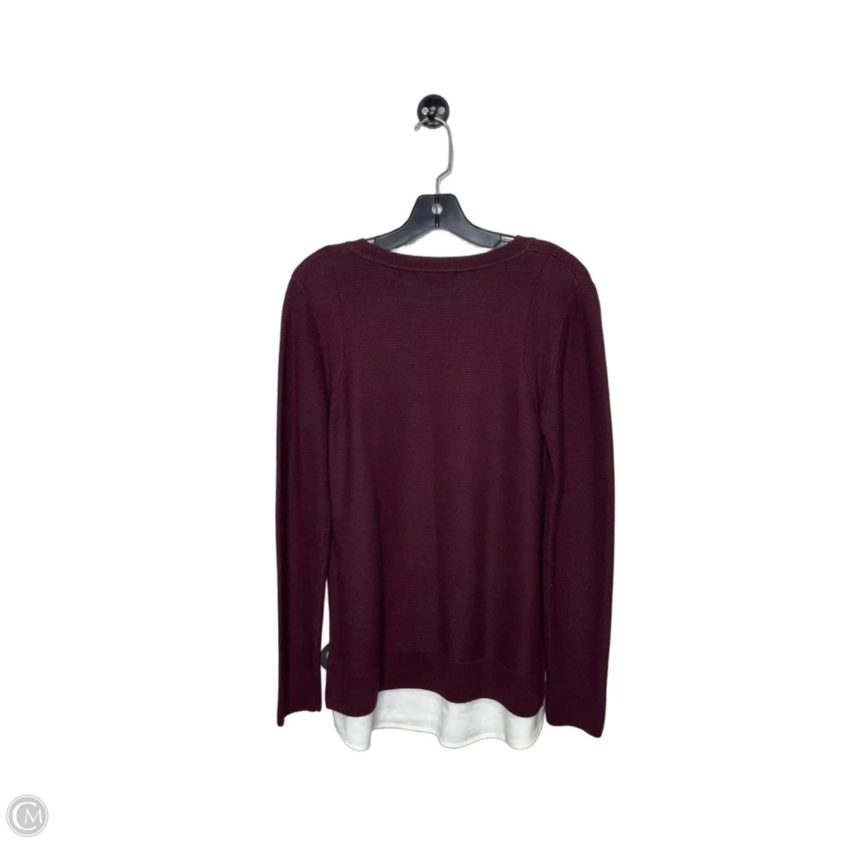Top Long Sleeve By Hilary Radley In Maroon, Size: M