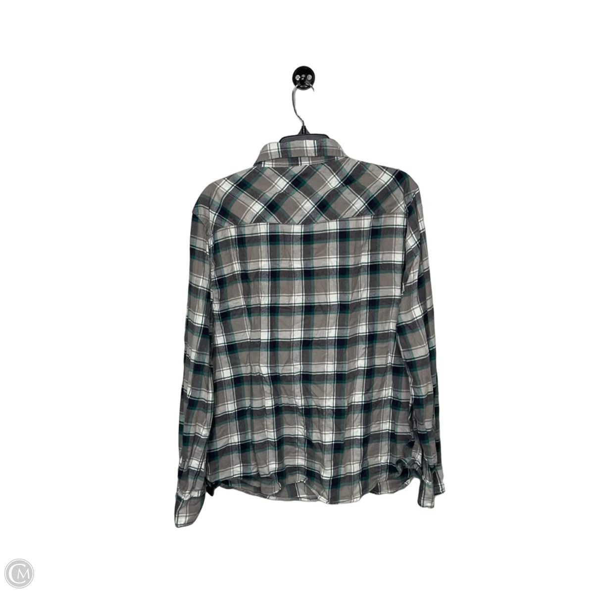 Top Long Sleeve By Bea In Plaid Pattern, Size: Xxl