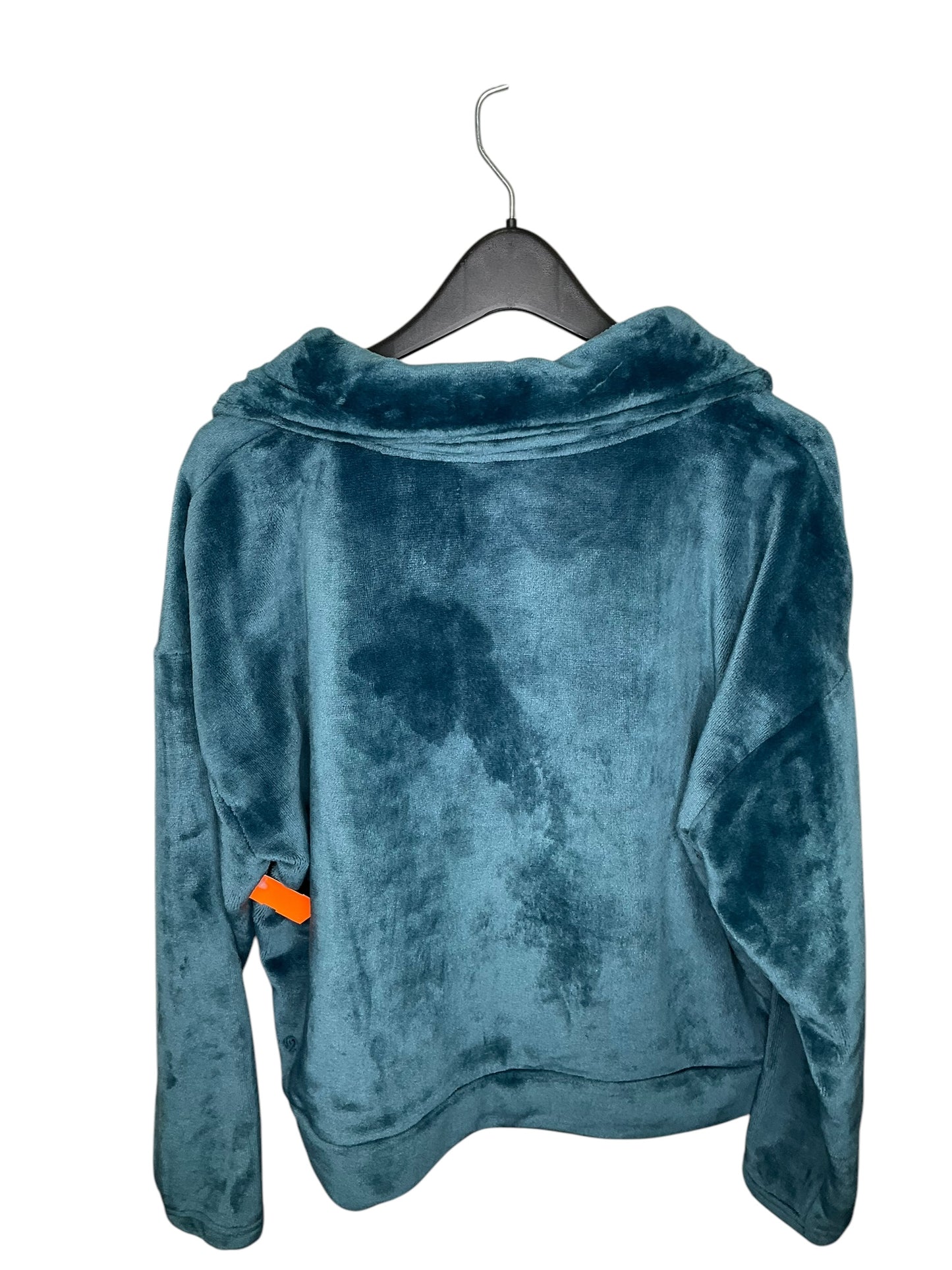 Jacket Fleece By Champion In Teal, Size: L