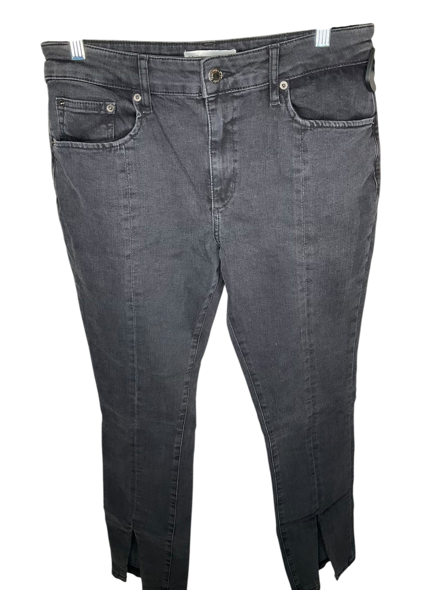 Jeans Flared By Zara In Black Denim, Size: 12