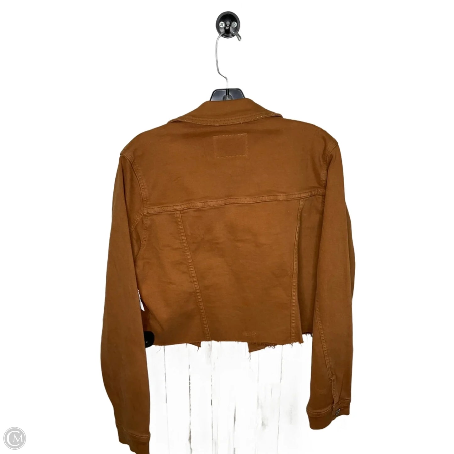 Jacket Denim By Judy Blue In Brown, Size: L