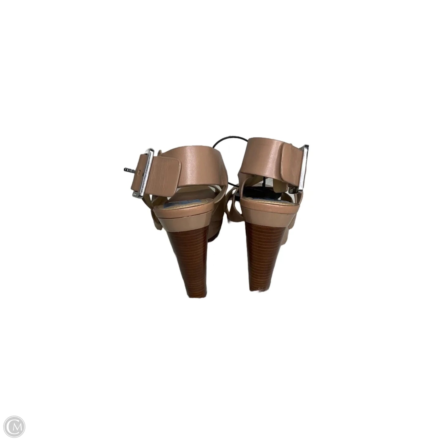 Sandals Heels Block By Michael By Michael Kors In Beige, Size: 6.5