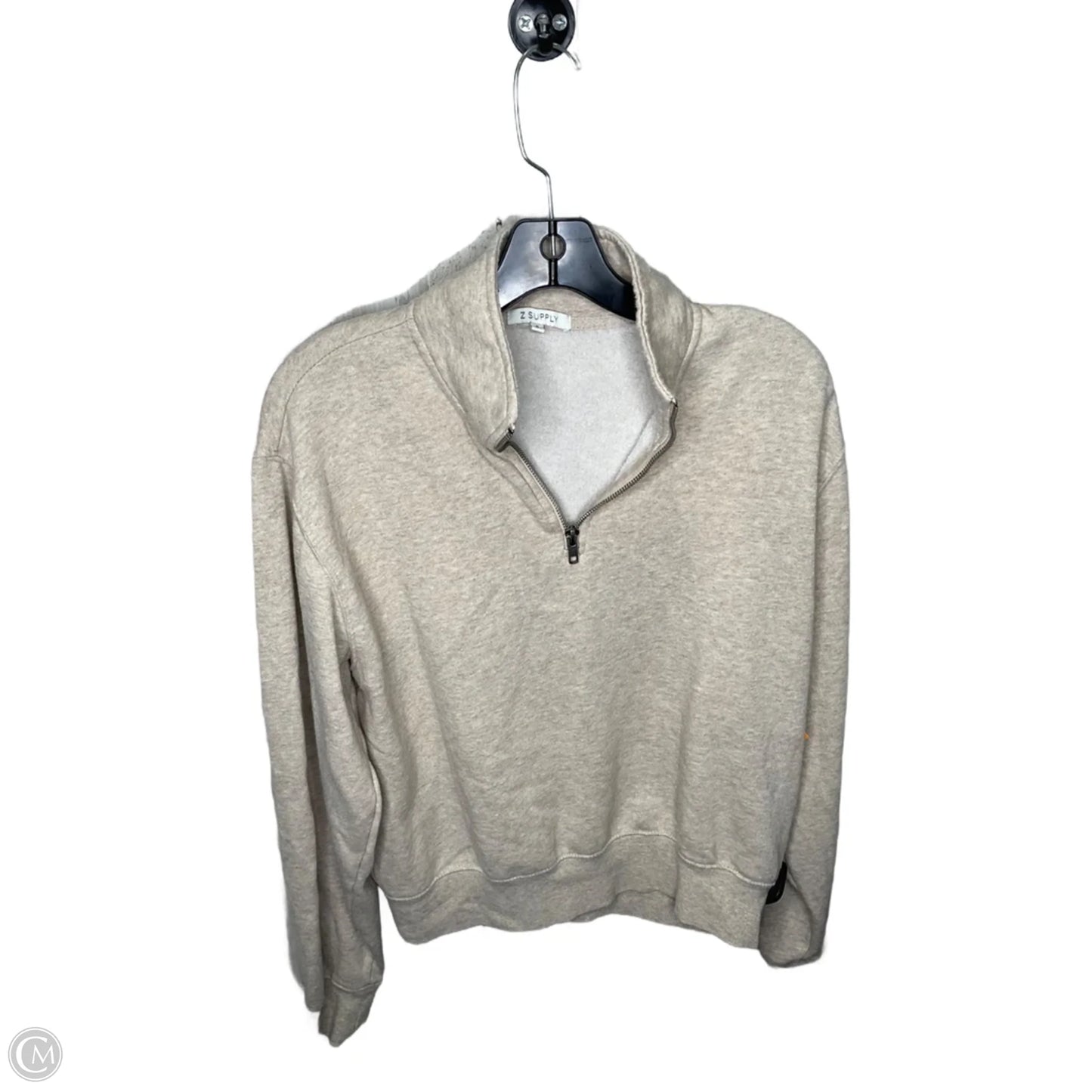 Sweatshirt Collar By Z Supply In Tan, Size: S