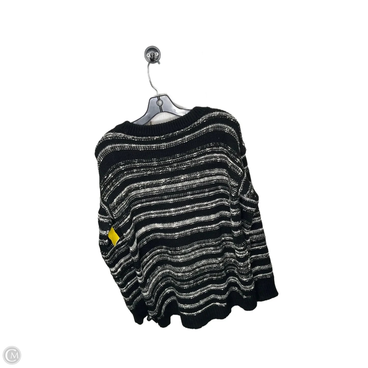 Sweater By Calvin Klein In Black & Cream, Size: S