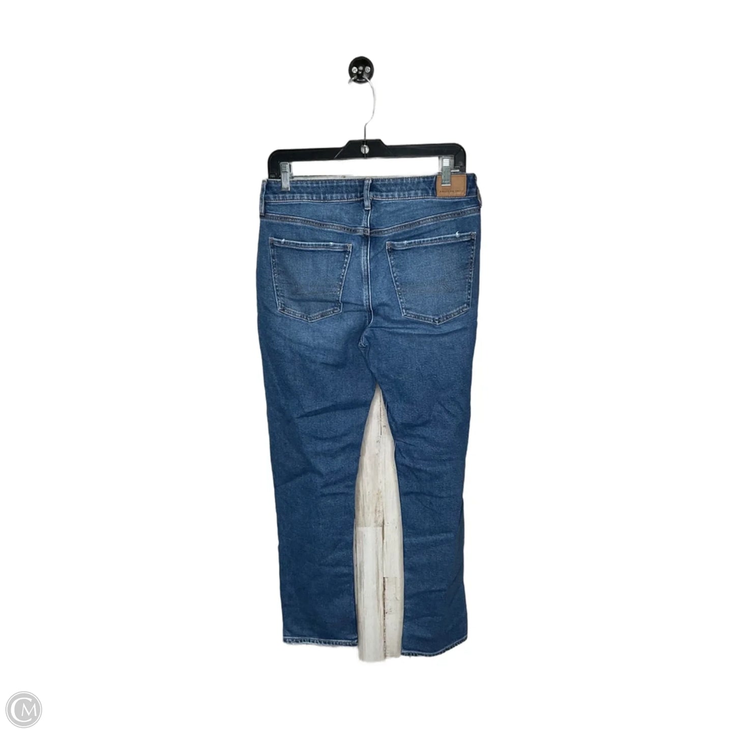 Jeans Straight By American Eagle In Blue Denim, Size: 4