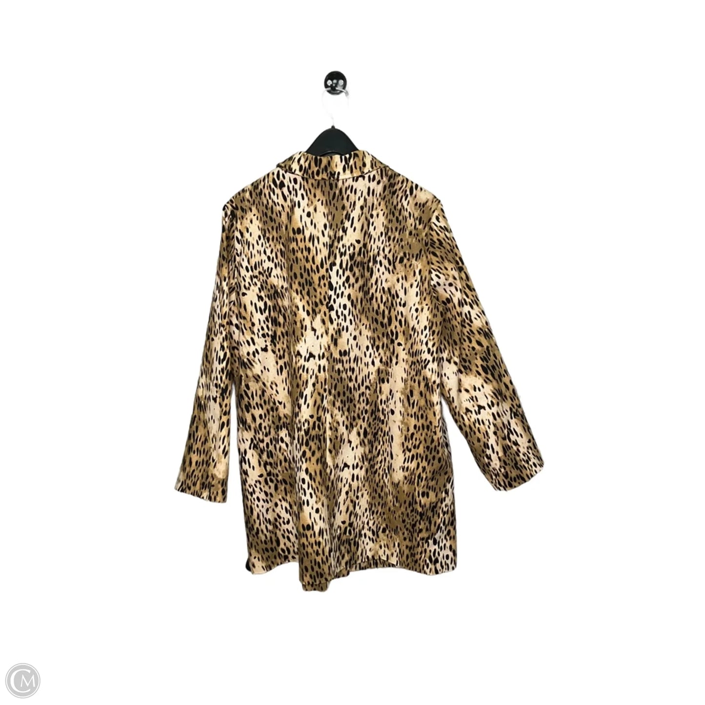 Coat Trench Coat By Jm Collections In Animal Print, Size: Xl