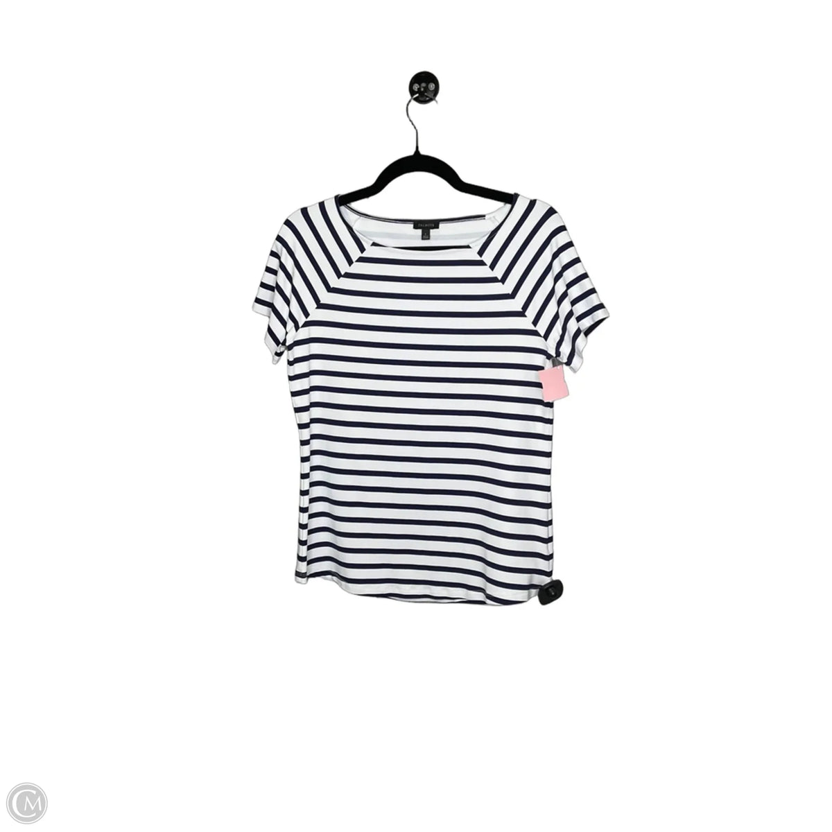 Top Short Sleeve By Talbots In Striped Pattern, Size: S