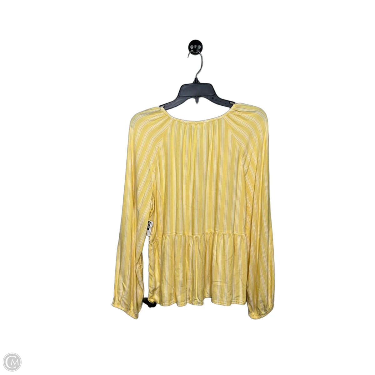 Top 3/4 Sleeve By Time And Tru In Yellow, Size: L