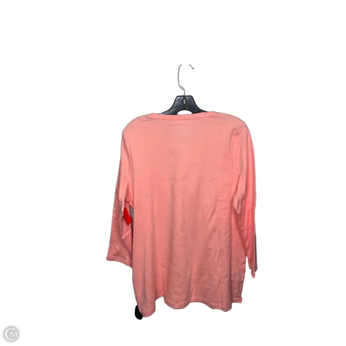 Top 3/4 Sleeve Basic By Kim Rogers In Peach, Size: L