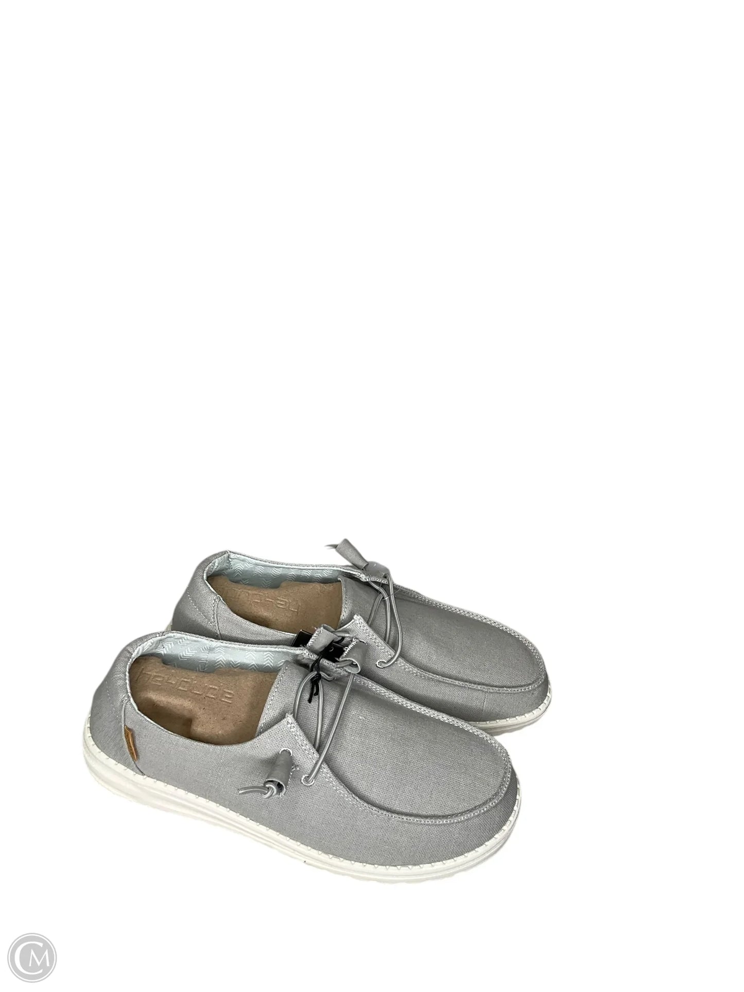 Shoes Flats By Hey Dude In Grey, Size: 9