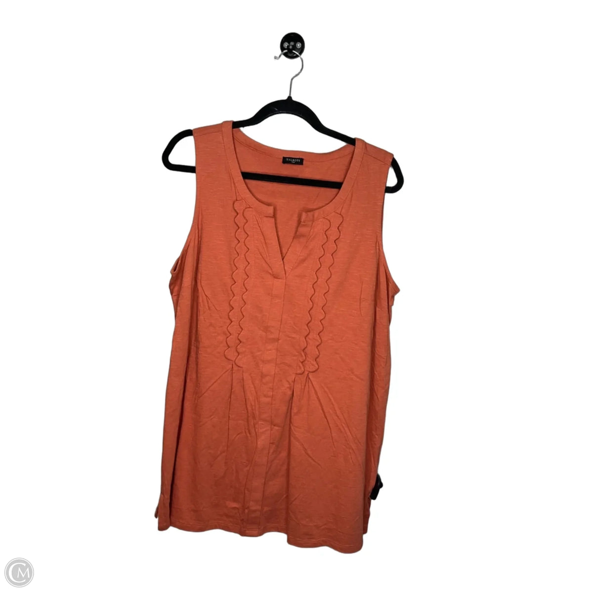 Top Sleeveless By Talbots In Orange, Size: 1x