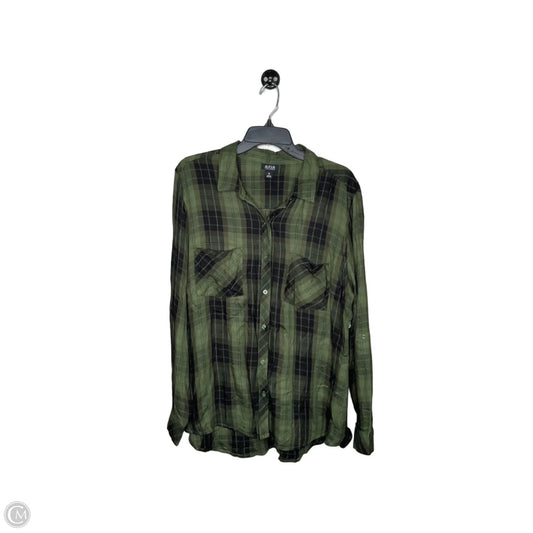 Top Long Sleeve By Ana In Green, Size: Xl