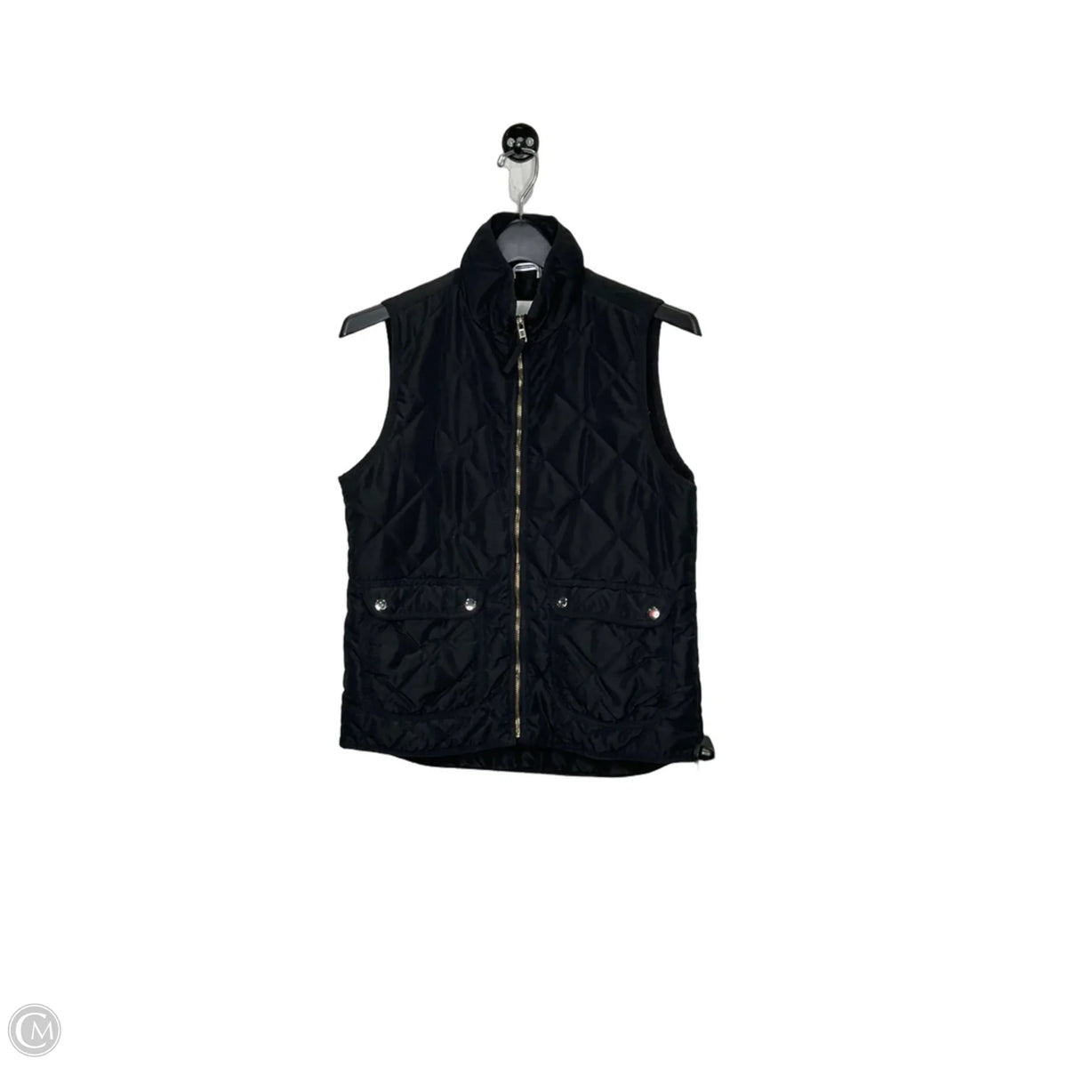 Vest Puffer & Quilted By Thread And Supply In Black, Size: S