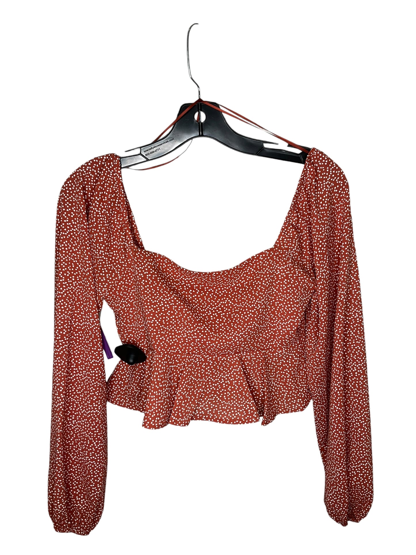 Top Long Sleeve By Altard State In Rust, Size: Xs