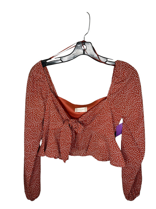 Top Long Sleeve By Altard State In Rust, Size: Xs